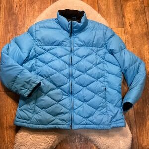 Eddie Bauer Goose Down Filled Puffer Coat Size XXL Womens Jacket Full Zip Winter